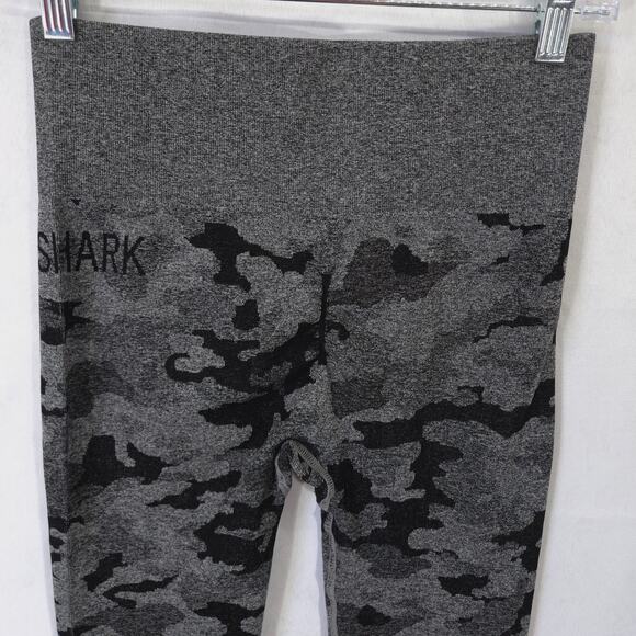 Gymshark Adapt Leggings Womens Medium Gray Black Camo Seamless Athletic Pull On - Picture 5 of 11